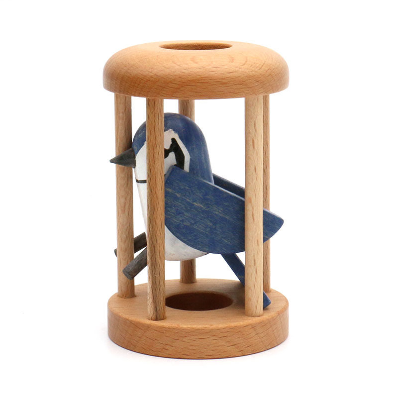 Настольная игра owl in cage 笼中之鸟笼中取物孔明锁智力益智解谜玩具木质猫头鹰