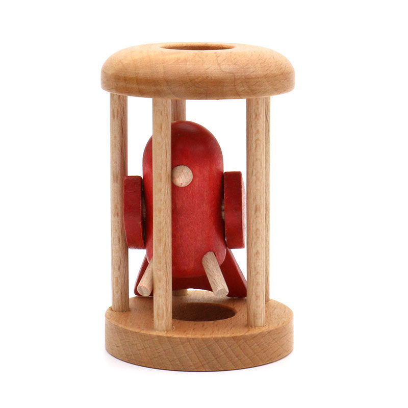 Настольная игра owl in cage 笼中之鸟笼中取物孔明锁智力益智解谜玩具木质猫头鹰