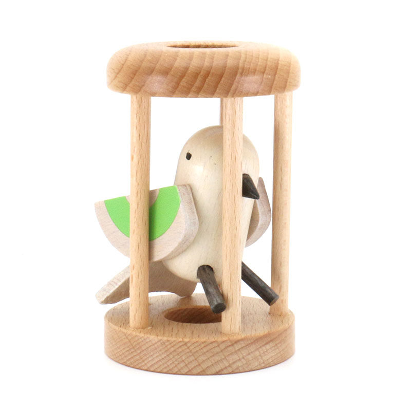 Настольная игра owl in cage 笼中之鸟笼中取物孔明锁智力益智解谜玩具木质猫头鹰