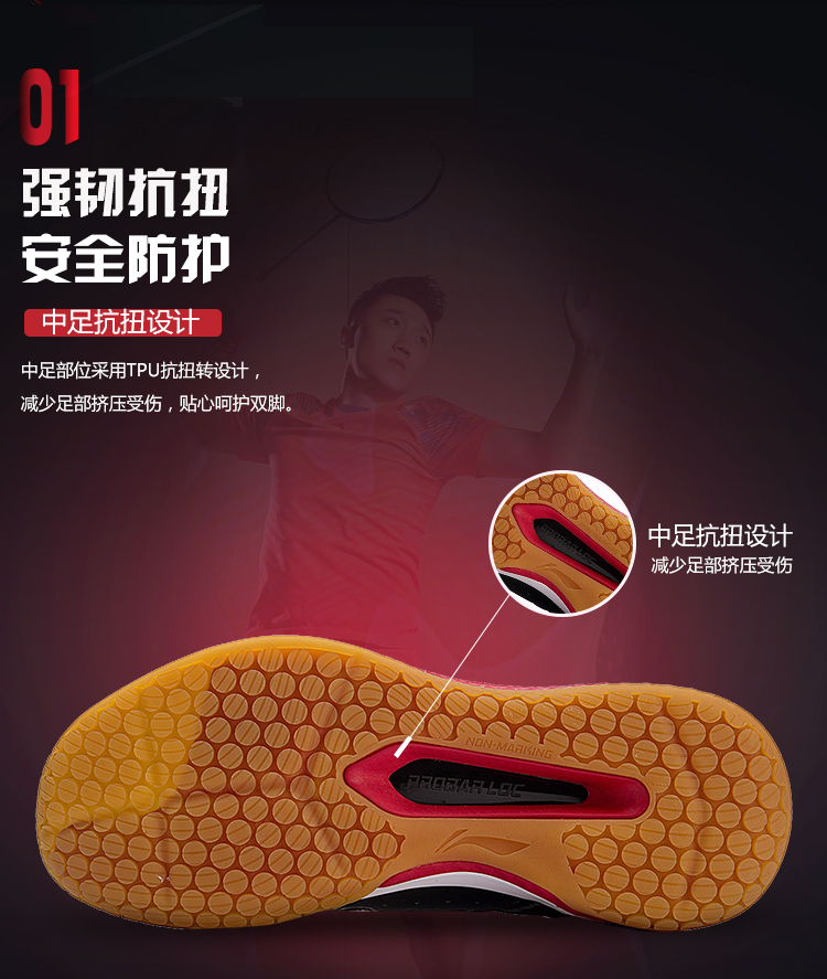 Giày cầu lông Li Ning mới 2018 Dual Cloud men mây chống sốc mang giày thể thao AYTN011 giày sneaker nike