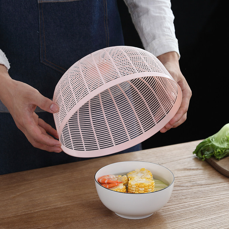 Meals cover small round food cover leftover cover household dining table cover can be stacked with anti-flie cover