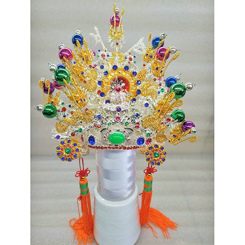 Буддийские принадлежности на Тайване, традиционная ива южного Фудзиана, двухцерорная императорская шляпа, крупный император Вэнь Гуан Чженву Император Главный Корона