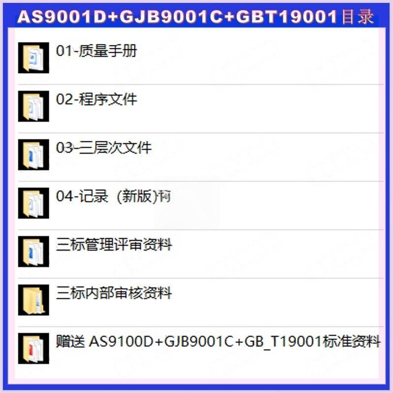 As9100D-2016Gjb9001C-2017Gbt19001-Company Three-Standard System Document Certification Information Package As9100D-2016Gjb9001C-2017Gbt19001-Company Three-Standard System Document Certification Information Package