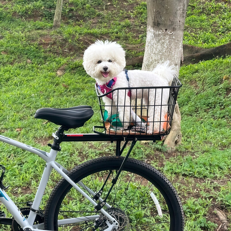Bicycle Basket with Dog Carrier, Mountain Bike Pet Seat, Electric Bike Rear Rack, Extra Large Frame, Enlarged Basket Bicycle Basket with Dog Carrier, Mountain Bike Pet Seat, Electric Bike Rear Rack, Extra Large Frame, Enlarged Basket