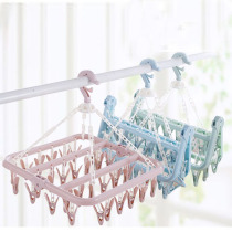 Multifunctional clothes hanger underwear inner pants rack clip socks towel rack 32 clip windproof clip shelf strong clip