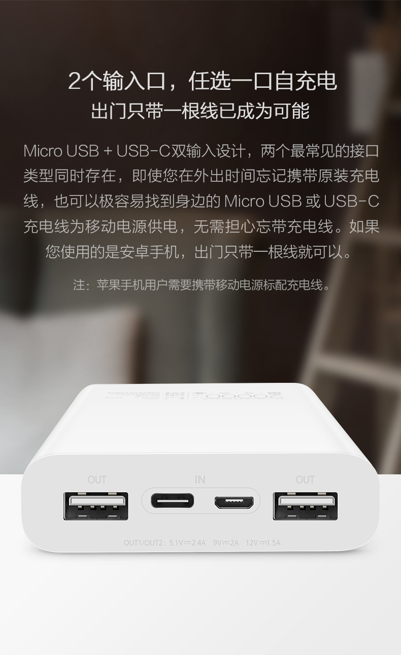 ZMI tím điện thoại di động kỹ thuật số 20.000 mA Type-C hai chiều nhanh phí phí ​​đèn flash áp dụng cho một dung lượng lớn sạc kho báu của Apple kê OPPO Huawei mỏng nhỏ gọn vivo điện thoại di động - Ngân hàng điện thoại di động sạc dự phòng oppo