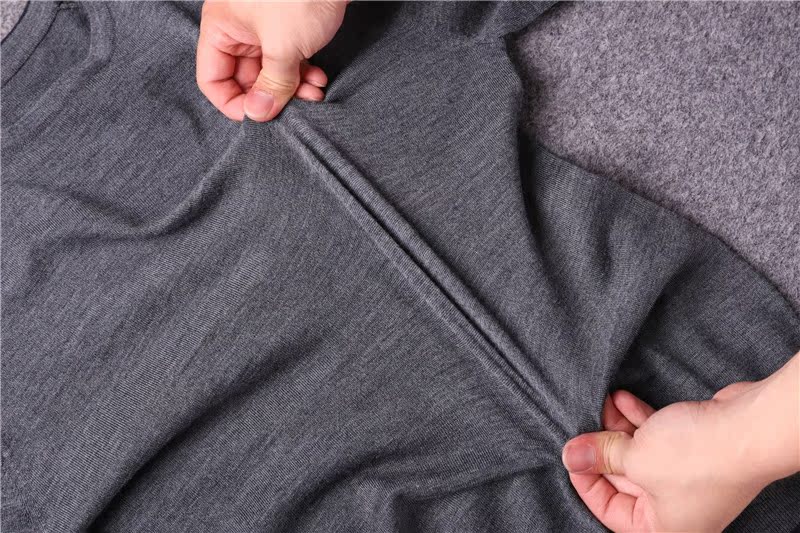 Hàng nhọn Ý! 100 len merino! Áo len mỏng cổ tròn cho nam áo khoác nỉ nam