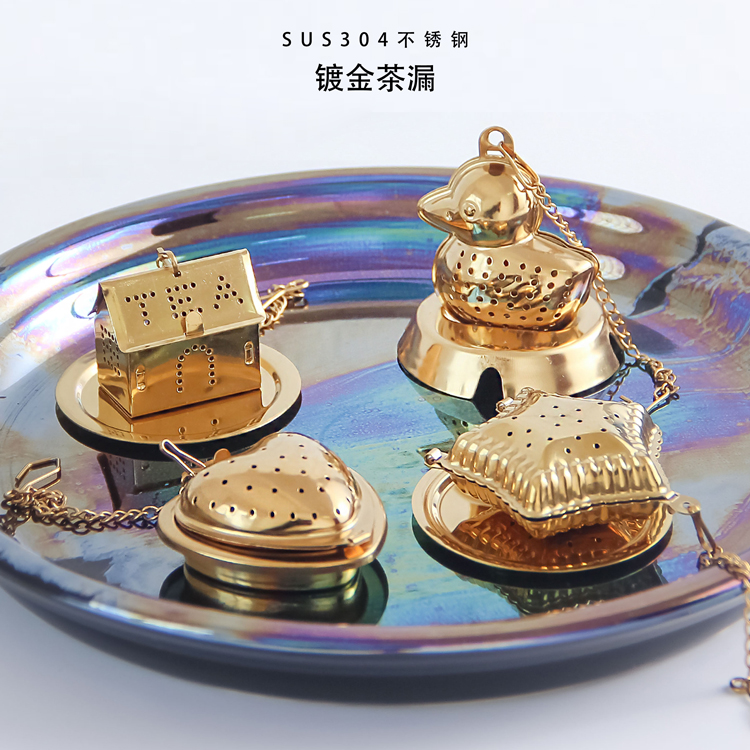 Golden Personality 304 Stainless Steel Tea Leak Filter Tea Ware Mini Creative Tea Maker Tea Filter Tea Set Accessories