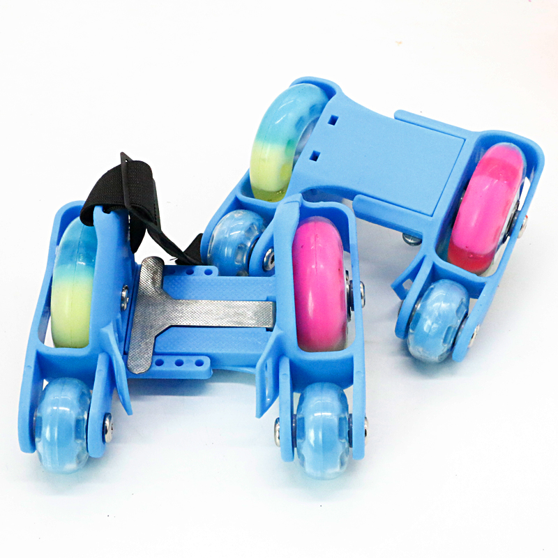 Children's skates hot wheels violent shoes four-wheel luminous wheel pu three-color luminous wheel walking tool