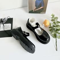 White Mary Rare Leather Shoes Woman Retro Inron Wind Summer Thin Section 2021 New Jk Thick Bottom Round Head Doll Shoes
