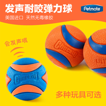 petmate imported bite-resistant molar pet dog toy ball vocal large dog rubber elastic ball