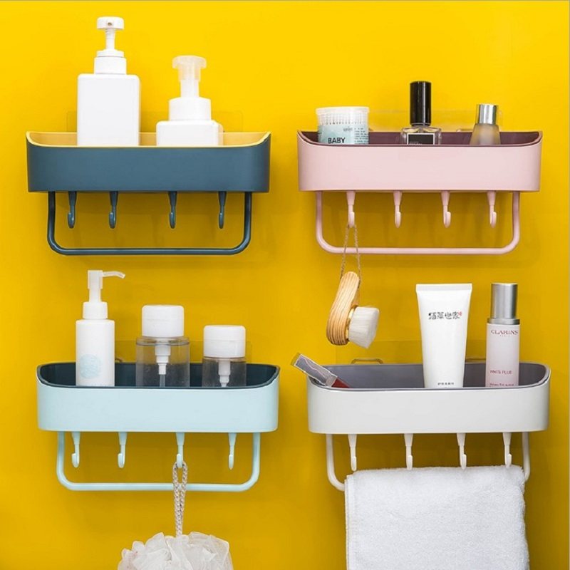 Bathroom shelf free punching bathroom bath toilet toilet wash table wall wall-mounted storage shelf