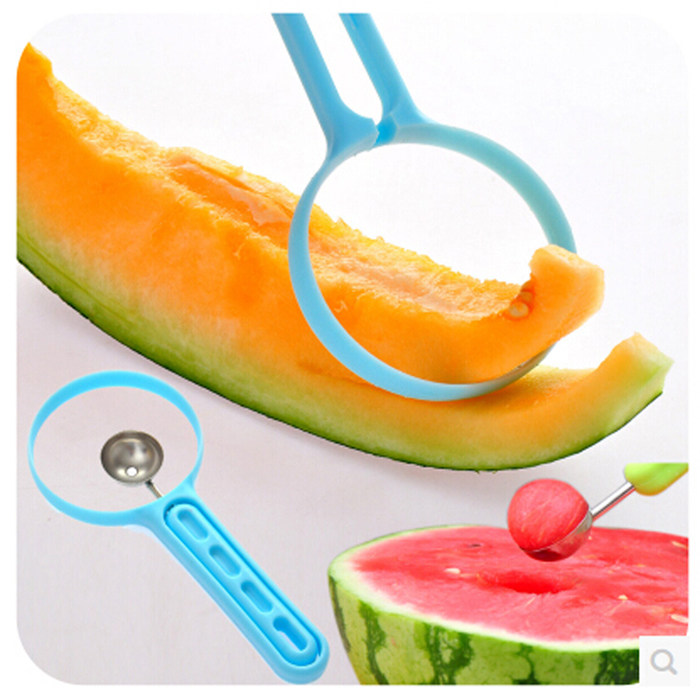 Stainless steel fruit digger watermelon dig spoon carved knife cutting fruit plate ice cream tool watermelon spoon