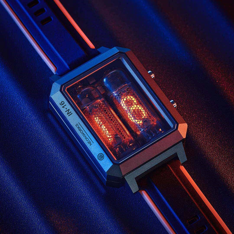 In-16 Glow Tube Watch Cyberpunk Style Wireless Charging Watch as a Gift for Your Boyfriend