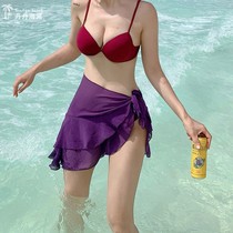 Bikini Outer Lap Wrap Skirt Woman Sensation Beach Sunscreen Cardigan Beach Towel Swimsuit Anti Walking Light Conservative Half Body Dress