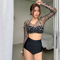 Swimsuit woman 2022 South Koreas new sexy open-back swimsuit small breasts to woo high waist cover with slim split bikini