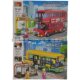 Chinese Building Block City Series Bus School Bus Double-Decker Bus Car Model Assembly Toy for Girls and Boys
