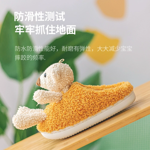 Тапочки для влюбленных, мужская зимняя нескользящая демисезонная мультяшная обувь, семейный стиль