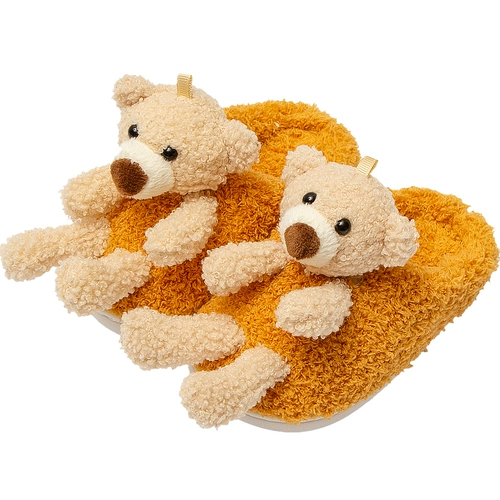 Тапочки для влюбленных, мужская зимняя нескользящая демисезонная мультяшная обувь, семейный стиль