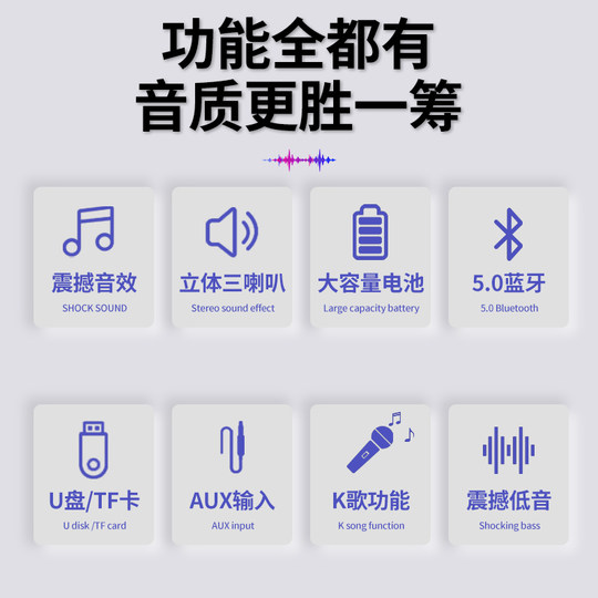 German Colorful Mobile Phone Wireless Bluetooth Speaker Outdoor Portable Card-Insertable Speaker Mini Karaoke Subwoofer