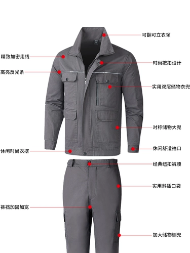 Осенний хлопковый износостойкий комбинезон, увеличенная толщина, защита от ожогов