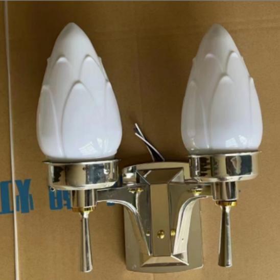 Double-Headed Magnolia Electroplated Silver Ball Wall Lamp Plastic Decorative Lamp Retro Props Film and Television Video Imitation Stainless Steel Double-Headed Magnolia Electroplated Silver Ball Wall Lamp Plastic Decorative Lamp Retro Props Film and Television Video Imitation Stainless Steel