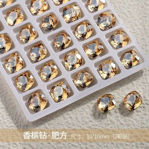 Чистый красный K9 Crystal Nail Tripper Diamond Diamond Driall Drill Champagn