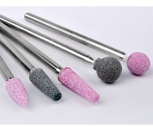 Máy đánh bóng móng tay Series mài đầu thạch anh mài đầu tròn Dải mài que màu hồng đánh bóng công cụ mài đầu - Công cụ Nail cọ bản nail