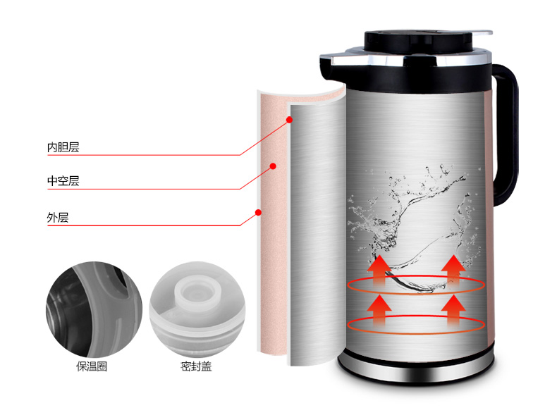 ấm siêu tốc happy time Ấm đun nước điện gia dụng inox đôi cách nhiệt ấm đun nước điện chống cặn tự động tắt nguồn Malata - ấm đun nước điện ấm nước siêu tốc
