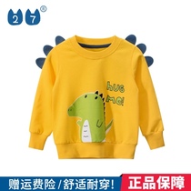 27kids Tide brand boys clothing 2021 Autumn New Korean childrens clothes thin baby autumn clothes