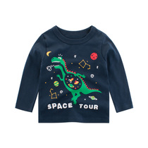 27kids 2021 autumn Korean boys long sleeve T-shirt Children Baby base shirt ins cotton autumn clothes