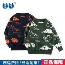 27kids Tide brand Korean childrens clothing autumn clothes new childrens sweater boys autumn knitwear baby cartoon clothes