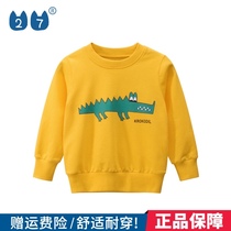 27kids childrens clothes thin boys 2021 Autumn New Korean cartoon crocodile pattern autumn clothes