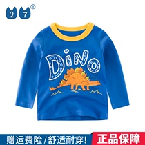 27kids Tide brand boy Korean childrens clothing autumn 2021 childrens long sleeve T-shirt boy clothes cotton autumn clothes