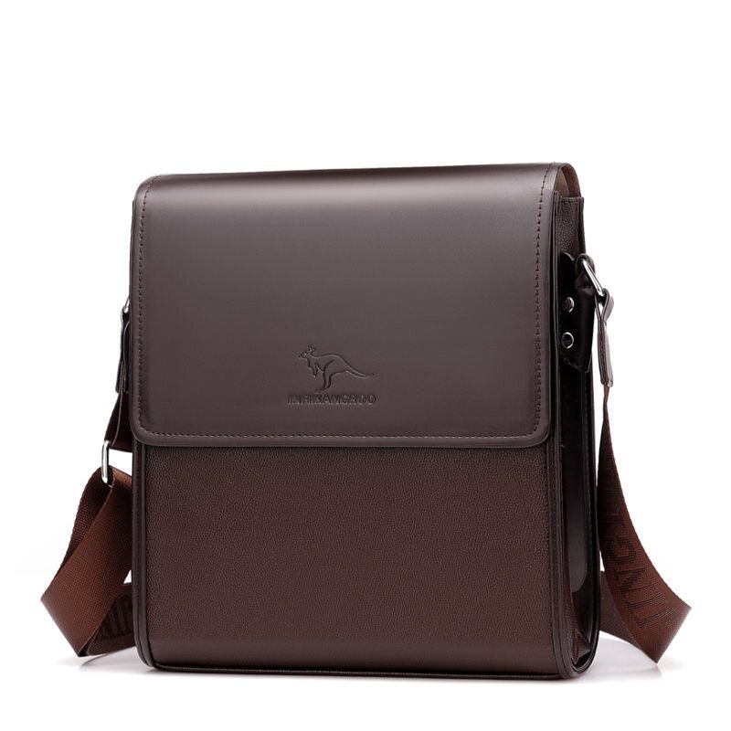 Yingfei Kangaroo Men's Bag Men's Bag Shoulder Messenger Bag Leather Backpack Pendant Bag Oblique Shoulder Bag Casual Shoulder Bag Tide