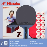 Ракетка с ручкой серии Nita Valley, 7 звезд [синий, без ручки, 6 мячей и 1 сумка для ракетки]