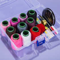 New internet celebrity sewing box household sewing needle and thread set dormitory convenient sewing bag portable transparent sewing box