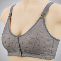Full cup plus size full cup no steel ring middle-aged and elderly front buckle bra underwear female bra vest type mother gather
