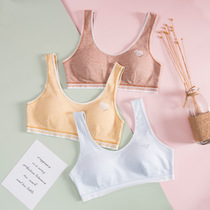 Girls underwear sports cotton vest development period junior high school students high school summer thin section cotton no steel ring bra