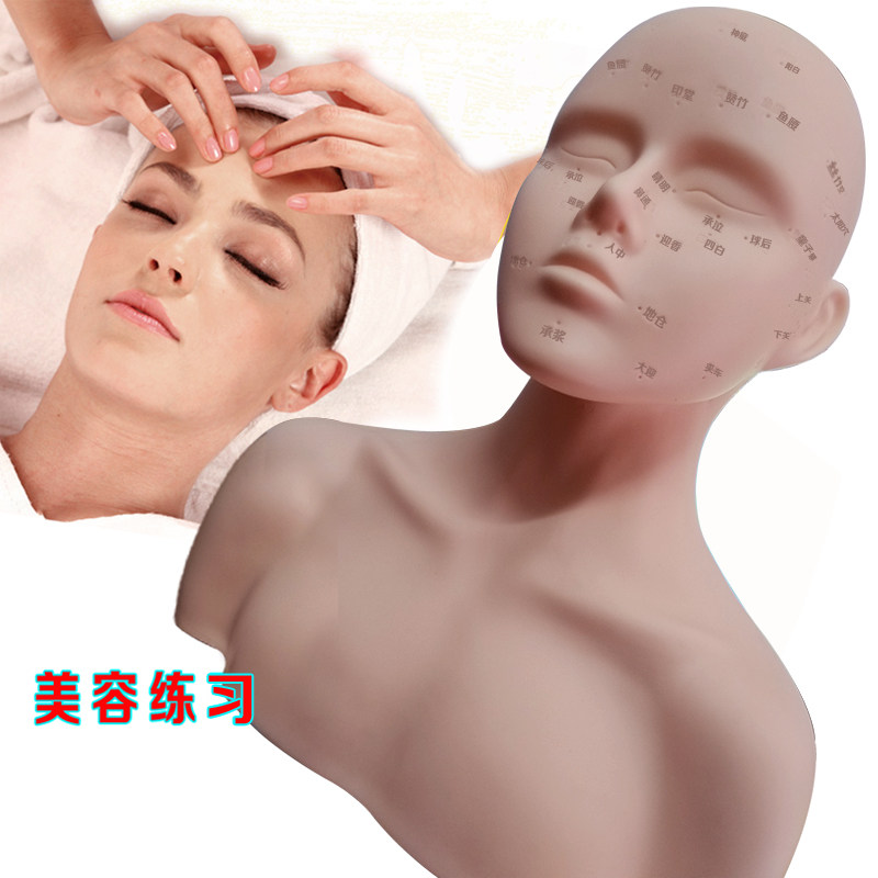 Beauty salon head Model Practice headband acupressure massage model head technique learning makeup wash face simulation human head type