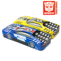 Ule 2914 iron stationery box double male student pencil box Transformers cartoon large capacity iron box