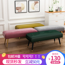 Light luxury shoe stool bench home bed tail stool bedroom long bench clothing store rest stool sofa stool rectangular simple