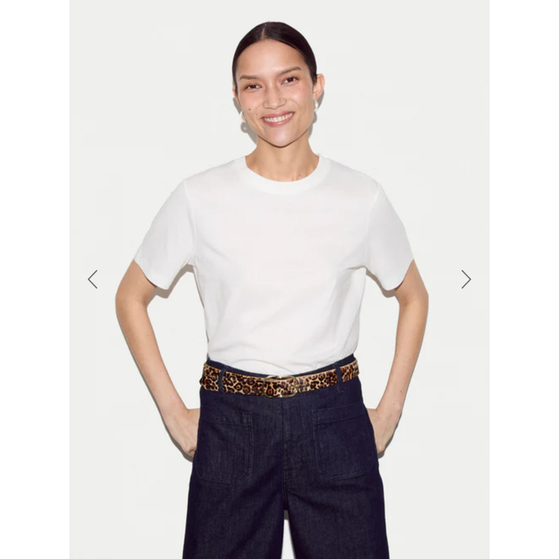 Non-Returnable, Price 490, Uk Jigsaw Spring/Summer Women's Supima American Pima Cotton Crew Neck Short-Sleeve T-Shirt