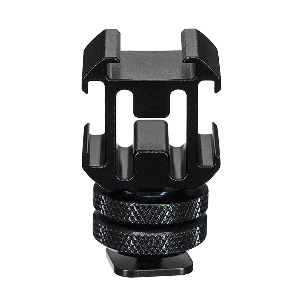 Universal camera Rotating gimbal Three-head hot shoe base Flash multi-function bracket accessories