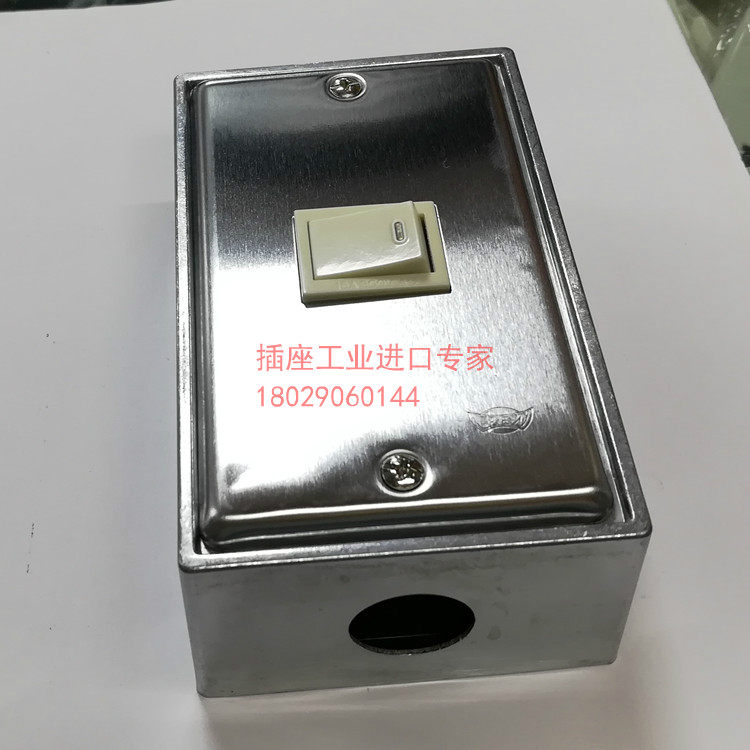 Duplex LOFT industrial style Japanese American one single switch 120 type with metal aluminum box and panel set