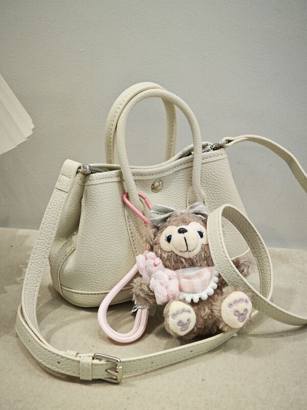 6693 Small Leather Garden Bag with Pendant 2025 Spring New High-End Versatile Niche Bag Single Shoulder Crossbody Bag