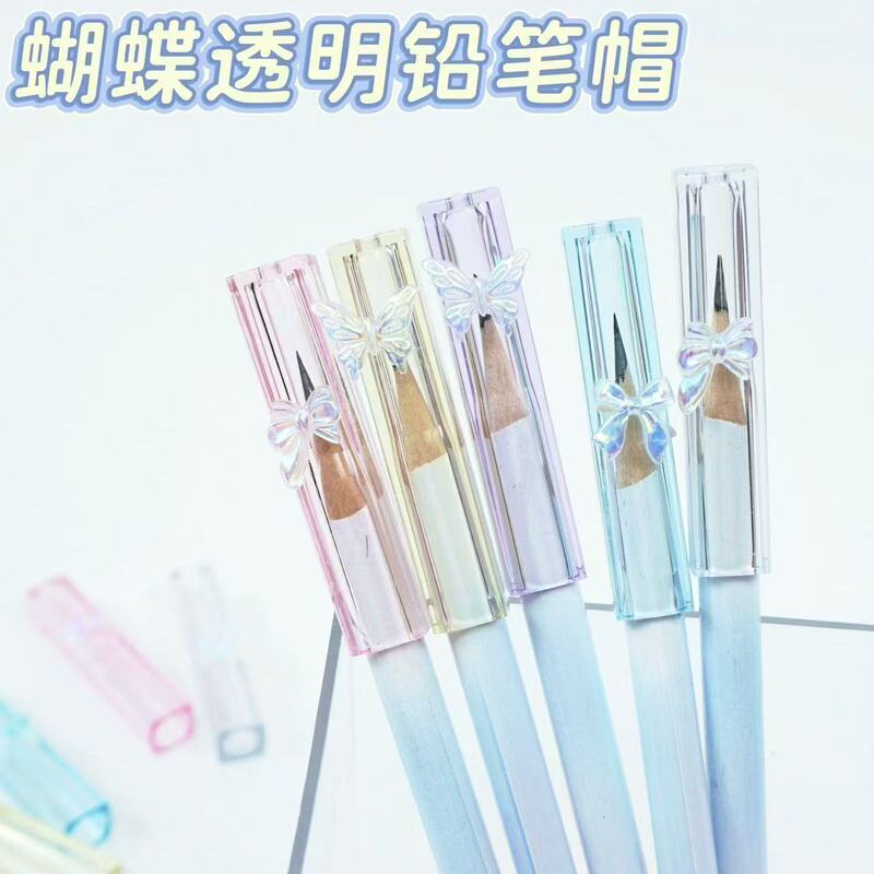 New Laser Butterfly Decorative Pencil Cap, Pencil Protector, High Aesthetic Value, Cute and Creative Extended Pen Cap New Laser Butterfly Decorative Pencil Cap, Pencil Protector, High Aesthetic Value, Cute and Creative Extended Pen Cap