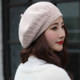 CalbouKimct beret winter women's British retro octagonal hat versatile warm woolen hat for women