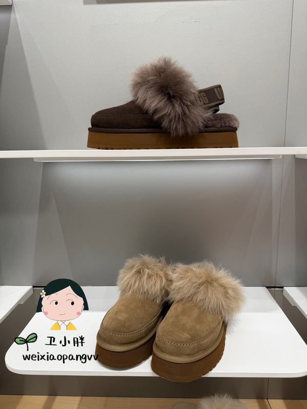Ugg Official Store Direct Delivery 26 Autumn/Winter Women's Comfortable Thick-Soled Heeled Clogs with Closed Toe and Fur Lining 1191133