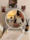 Desktop smart LED makeup mirror with light student dormitory desktop fill-in light luxury room mirror dressing table